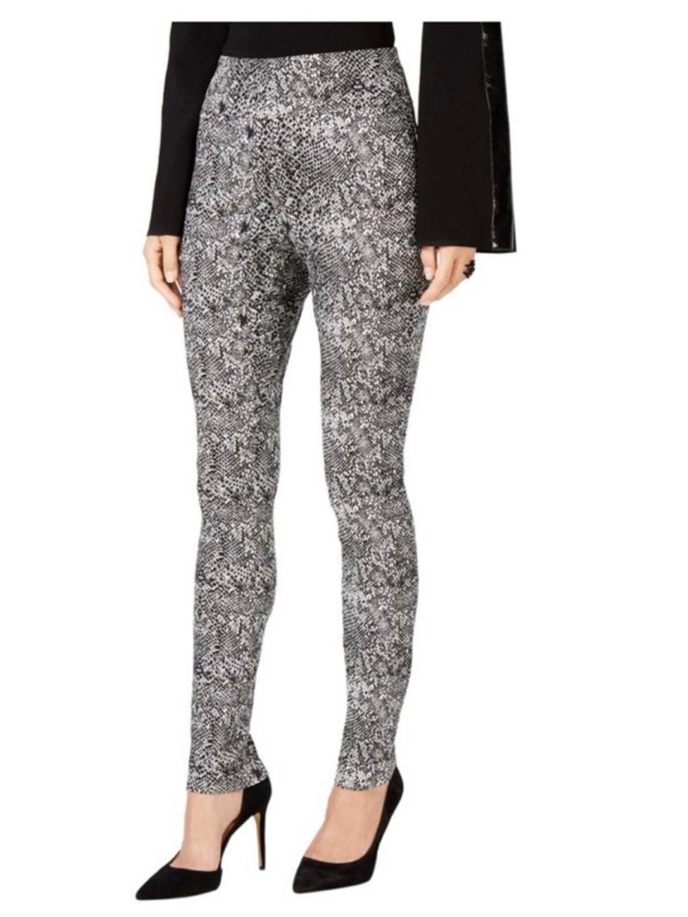 INC International Concepts Snakeskin Print Compression Leggings Full Length New